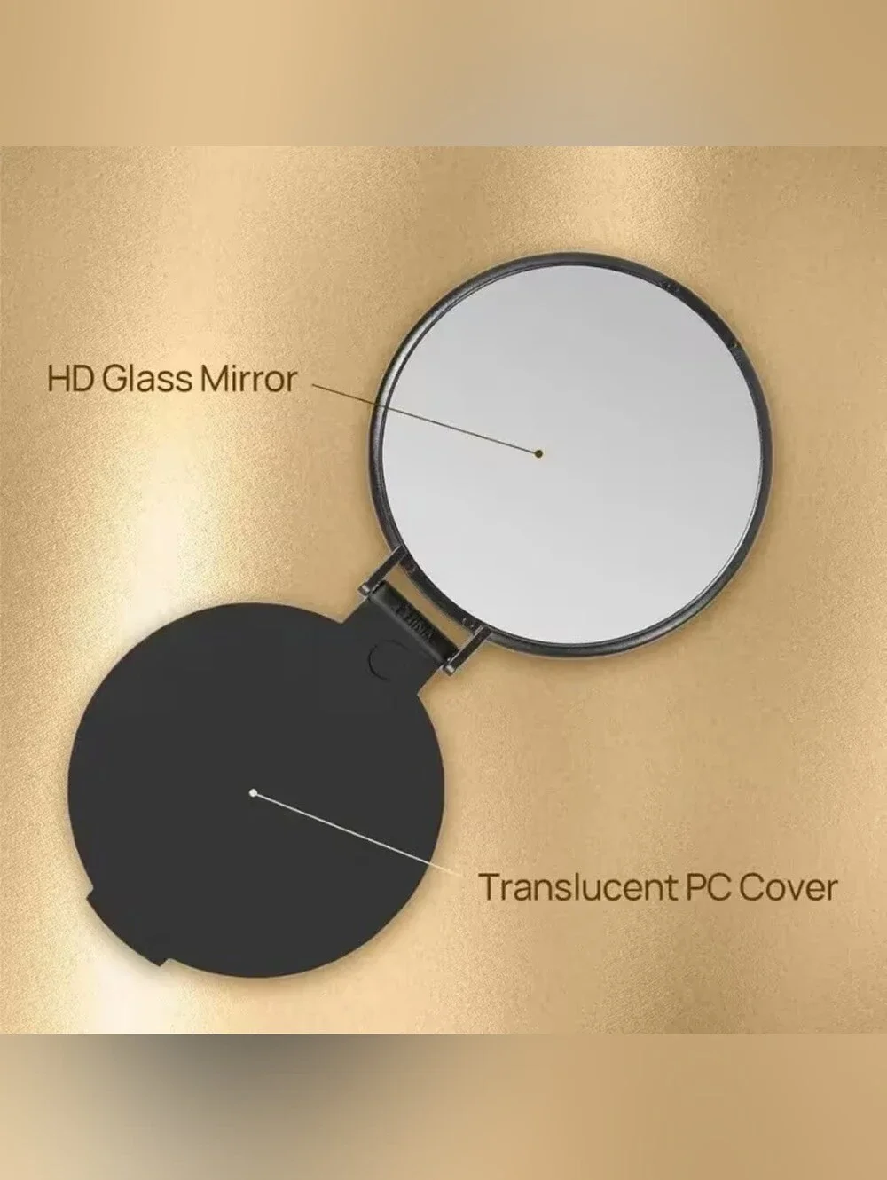 Compact Folding Pocket Mirrors - Black and White Set Of 100